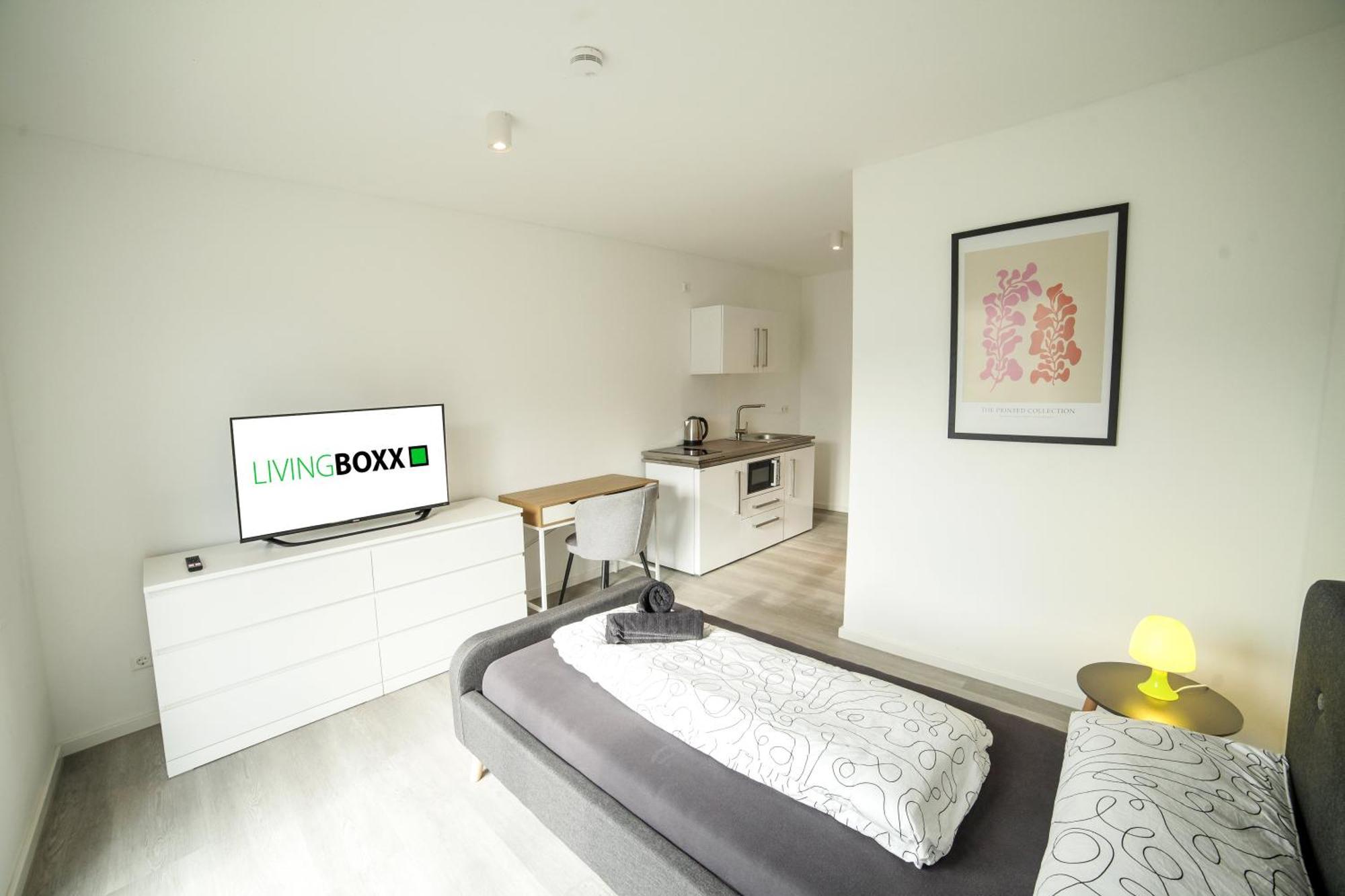 Livingboxx Karlsruhe - Messe I Neuwertige Apartments Mit Kueche 赖因斯特滕 外观 照片